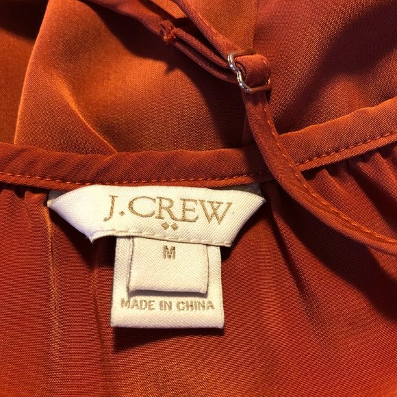 J.Crew Elegant Silky Burnt Carmel Jumper: Size M. - Picture 9 of 11